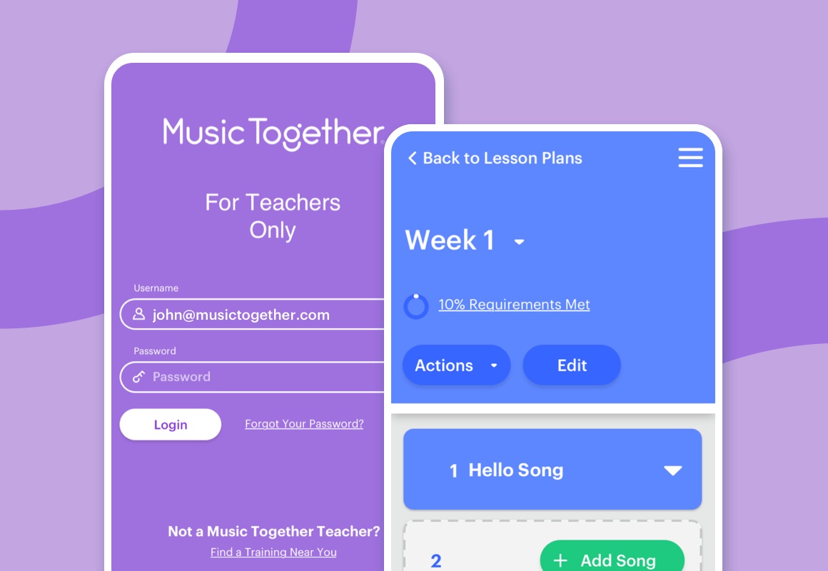 Music Together's mobile site for teachers